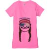 Ladies' Jersey Short-Sleeve Deep V-Neck T-Shirt Thumbnail