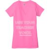 Ladies' Jersey Short-Sleeve Deep V-Neck T-Shirt Thumbnail