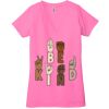 Ladies' Jersey Short-Sleeve Deep V-Neck T-Shirt Thumbnail