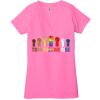 Ladies' Jersey Short-Sleeve Deep V-Neck T-Shirt Thumbnail