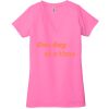 Ladies' Jersey Short-Sleeve Deep V-Neck T-Shirt Thumbnail