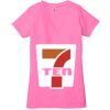 Ladies' Jersey Short-Sleeve Deep V-Neck T-Shirt Thumbnail