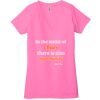 Ladies' Jersey Short-Sleeve Deep V-Neck T-Shirt Thumbnail