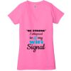 Ladies' Jersey Short-Sleeve Deep V-Neck T-Shirt Thumbnail