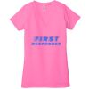 Ladies' Jersey Short-Sleeve Deep V-Neck T-Shirt Thumbnail