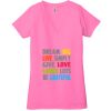 Ladies' Jersey Short-Sleeve Deep V-Neck T-Shirt Thumbnail