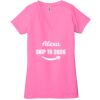 Ladies' Jersey Short-Sleeve Deep V-Neck T-Shirt Thumbnail