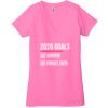 Ladies' Jersey Short-Sleeve Deep V-Neck T-Shirt Thumbnail