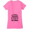 Ladies' Jersey Short-Sleeve Deep V-Neck T-Shirt Thumbnail