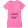 Ladies' Jersey Short-Sleeve Deep V-Neck T-Shirt Thumbnail