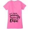 Ladies' Jersey Short-Sleeve Deep V-Neck T-Shirt Thumbnail