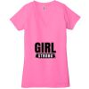 Ladies' Jersey Short-Sleeve Deep V-Neck T-Shirt Thumbnail