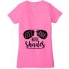 Ladies' Jersey Short-Sleeve Deep V-Neck T-Shirt Thumbnail