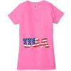 Ladies' Jersey Short-Sleeve Deep V-Neck T-Shirt Thumbnail