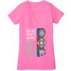 Ladies' Jersey Short-Sleeve Deep V-Neck T-Shirt Thumbnail