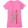 Ladies' Jersey Short-Sleeve Deep V-Neck T-Shirt Thumbnail