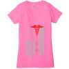 Ladies' Jersey Short-Sleeve Deep V-Neck T-Shirt Thumbnail