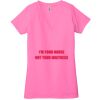 Ladies' Jersey Short-Sleeve Deep V-Neck T-Shirt Thumbnail