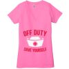 Ladies' Jersey Short-Sleeve Deep V-Neck T-Shirt Thumbnail