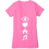 Ladies' Jersey Short-Sleeve Deep V-Neck T-Shirt Thumbnail