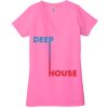 Ladies' Jersey Short-Sleeve Deep V-Neck T-Shirt Thumbnail