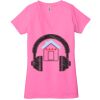 Ladies' Jersey Short-Sleeve Deep V-Neck T-Shirt Thumbnail