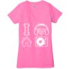 Ladies' Jersey Short-Sleeve Deep V-Neck T-Shirt Thumbnail
