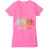 Ladies' Jersey Short-Sleeve Deep V-Neck T-Shirt Thumbnail
