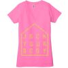 Ladies' Jersey Short-Sleeve Deep V-Neck T-Shirt Thumbnail