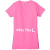 Ladies' Jersey Short-Sleeve Deep V-Neck T-Shirt Thumbnail