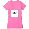 Ladies' Jersey Short-Sleeve Deep V-Neck T-Shirt Thumbnail