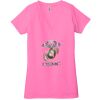 Ladies' Jersey Short-Sleeve Deep V-Neck T-Shirt Thumbnail