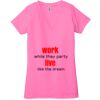 Ladies' Jersey Short-Sleeve Deep V-Neck T-Shirt Thumbnail
