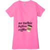 Ladies' Jersey Short-Sleeve Deep V-Neck T-Shirt Thumbnail