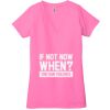 Ladies' Jersey Short-Sleeve Deep V-Neck T-Shirt Thumbnail