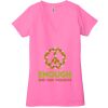 Ladies' Jersey Short-Sleeve Deep V-Neck T-Shirt Thumbnail