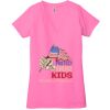 Ladies' Jersey Short-Sleeve Deep V-Neck T-Shirt Thumbnail