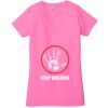 Ladies' Jersey Short-Sleeve Deep V-Neck T-Shirt Thumbnail