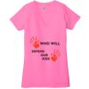 Ladies' Jersey Short-Sleeve Deep V-Neck T-Shirt Thumbnail