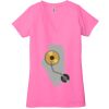 Ladies' Jersey Short-Sleeve Deep V-Neck T-Shirt Thumbnail