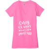 Ladies' Jersey Short-Sleeve Deep V-Neck T-Shirt Thumbnail