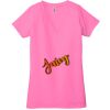 Ladies' Jersey Short-Sleeve Deep V-Neck T-Shirt Thumbnail