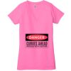 Ladies' Jersey Short-Sleeve Deep V-Neck T-Shirt Thumbnail