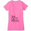 Ladies' Jersey Short-Sleeve Deep V-Neck T-Shirt Thumbnail