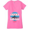 Ladies' Jersey Short-Sleeve Deep V-Neck T-Shirt Thumbnail