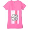 Ladies' Jersey Short-Sleeve Deep V-Neck T-Shirt Thumbnail
