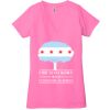 Ladies' Jersey Short-Sleeve Deep V-Neck T-Shirt Thumbnail