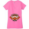 Ladies' Jersey Short-Sleeve Deep V-Neck T-Shirt Thumbnail
