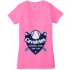 Ladies' Jersey Short-Sleeve Deep V-Neck T-Shirt Thumbnail