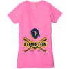 Ladies' Jersey Short-Sleeve Deep V-Neck T-Shirt Thumbnail